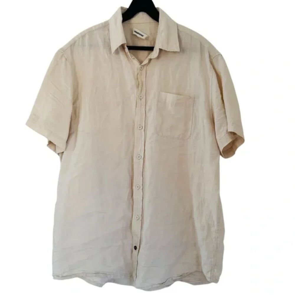 Taylor Stitch Hemp Short Sleeve California Shirt XXL Natural